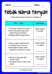 Lembar 9: Tebak Nama Tempat