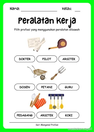 Lembar 13: Peralatan Kerja
