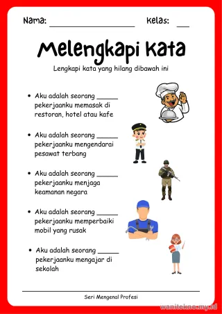 Lembar 2: Melengkapi Kata