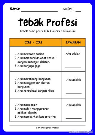 Lembar 11: Tebak Profesi