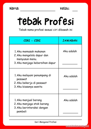 Lembar 12: Tebak Profesi