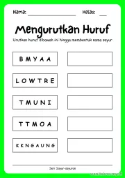 Lembar 5: Mengurutkan Huruf