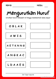 Lembar 7: Mengurutkan Huruf