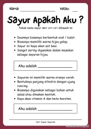 Lembar 10: Sayur Apakah Aku ?