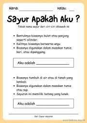 Lembar 11: Sayur Apakah Aku ?