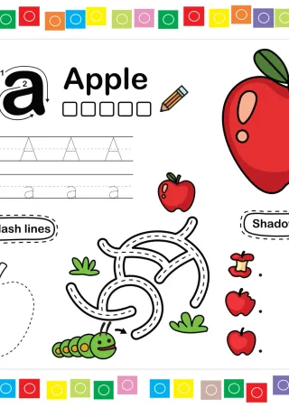 Pratinjau paket 13 Lembar Tracing Alfabet Alphabet — PAUD Gratis PDF
