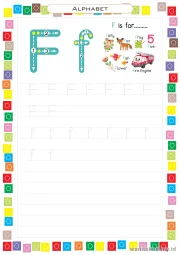 Lembar 6: Tracing Alfabet 6